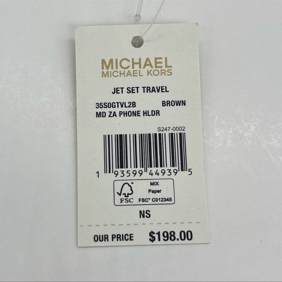 Michael Kors Md ZA Phone Holder Wallet Brown - Picture 11 of 11